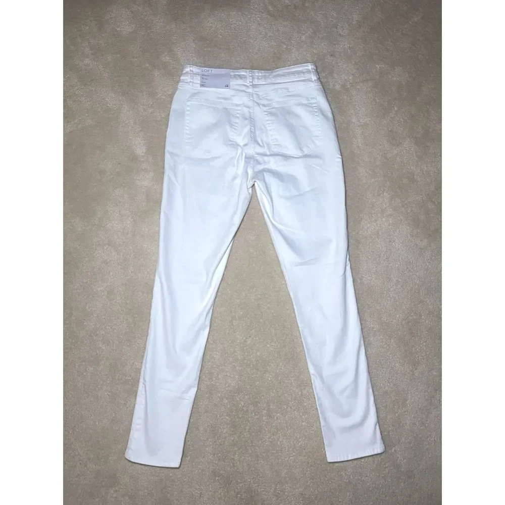 NWT Tall Curvy Mid Rise Skinny White Jeans I 6T/28 - Picture 3 of 4